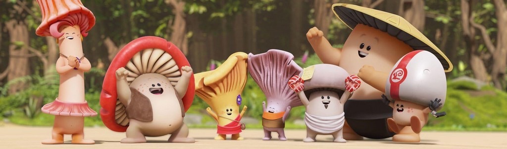 Mush-Mush, Sep, Lilit et leurs amis du dessin animé Mush-Mush et les champotes