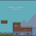 image 2d en pixel art d'un niveau de minecraft