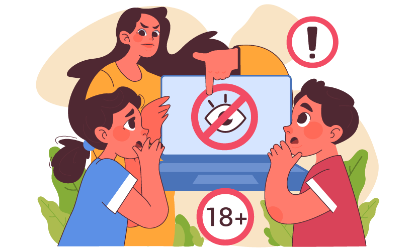 une mere de famille bloque l'accés à des contenus interdits aux enfant sur internet